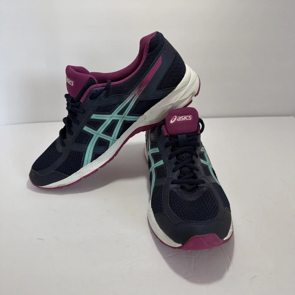 ASICS Gel-Contend 4 Ortholite Running Athletic Shoes Blue T765N Women's Size 12